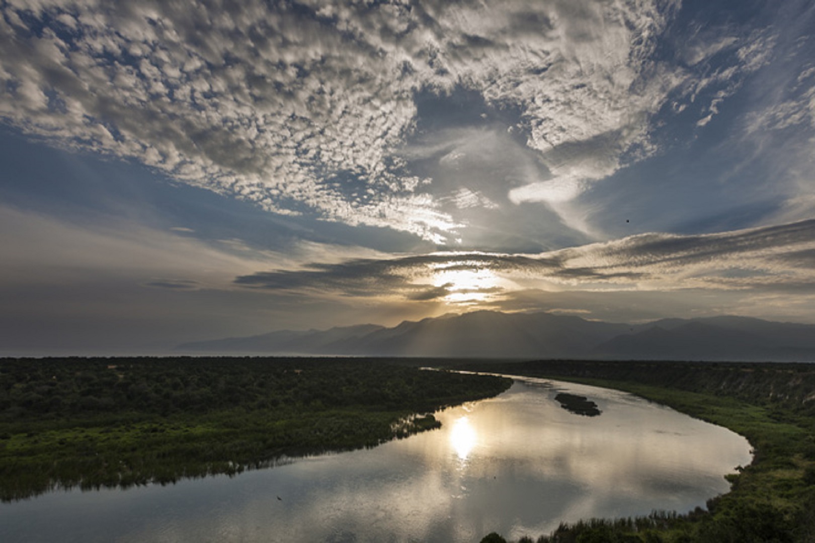Mesmerizing view of the sky above Semuliki River in Western Uganda