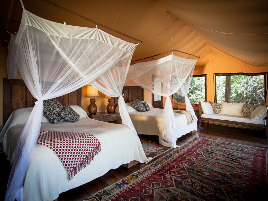Double bed room at Semuliki Safari Lodge. Credit: Wild Places Africa